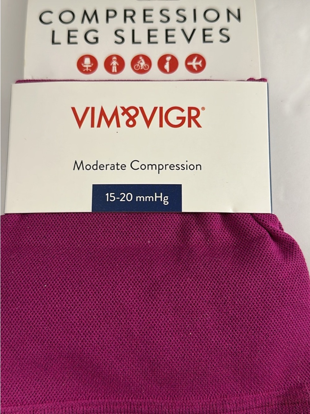 Women's Moderate Compression Leg Sleeves — Magenta